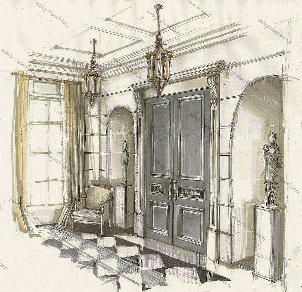 дизайн интерьера загородного дома